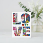 VERLIES MUSICAL SANTA XMAS PARTIJ FEESTDAGENKAART (Staand voorkant)