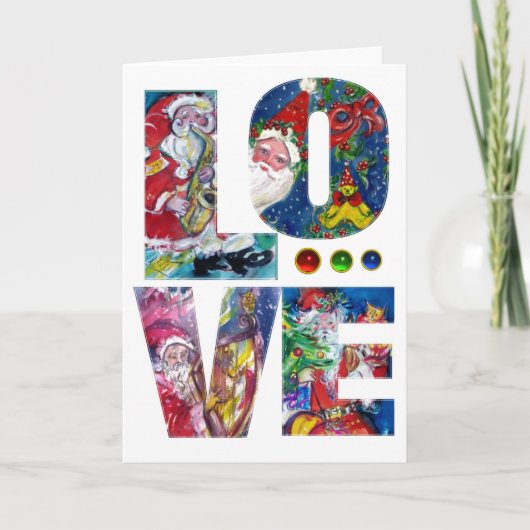 VERLIES MUSICAL XMAS PARTY/SANTA EN SAX FEESTDAGEN KAART (Voorkant)