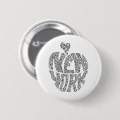 VERLIES NIEUWE YORK RONDE BUTTON 5,7 CM (Voorkant /achterkant)