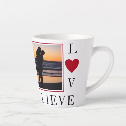 VERLIES NOOIT AANgepaste foto Latte Mok (Rechts)