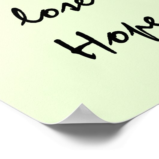 VERLIES NOOIT HOOP. POSTER (Hoek)