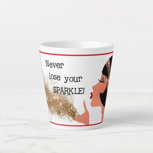 "Verlies nooit je kraag!" Latte Mok (Voorkant)