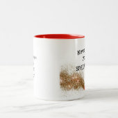 "Verlies nooit je kraag!" Tweekleurige Koffiemok (Center)