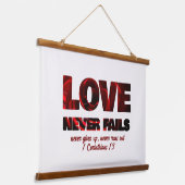 VERLIES NOOIT NIET Christelijk Hangend Wandkleed (Gebogen)