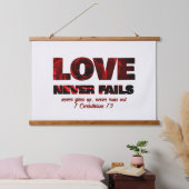 VERLIES NOOIT NIET Christelijk Hangend Wandkleed (Slaapkamer)