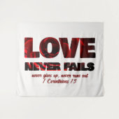 VERLIES NOOIT NIET Christelijk Wandkleed (Voorkant (horizontaal))