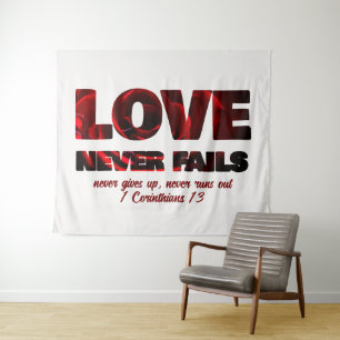 VERLIES NOOIT NIET Christelijk Wandkleed