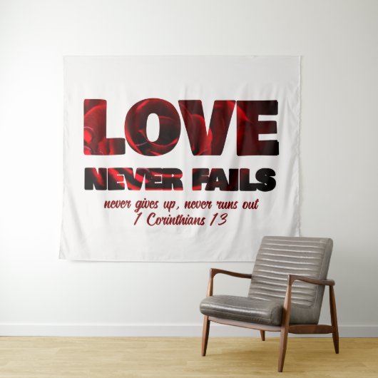 VERLIES NOOIT NIET Christelijk Wandkleed (In Situ (horizontaal))