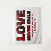 VERLIES NOOIT NIET Christelijk Wandkleed (Voorkant)