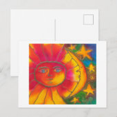 VERLIES ONDER DE ZON MOON EN DE STARS UITNODIGING BRIEFKAART (Voorkant / Achterkant)