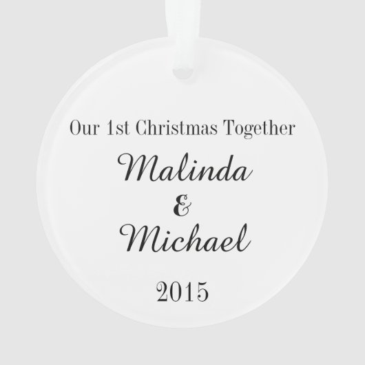 VERLIES - Ons eerste gezelschap - bruiloft - Jubil Ornament (achterkant)