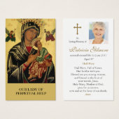 Verlies Onze Lieve Vrouw Eeuwige Hulp Gebed Sympat Visitekaartjes (Voorkant /achterkant)