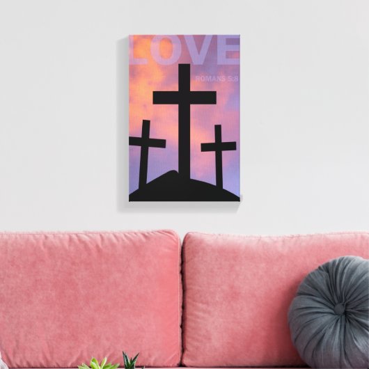 VERLIES - Romeinen 5:8 Canvas Afdruk (Insitu (Woonkamer))