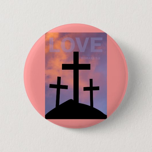 VERLIES - Romeinen 5:8 Ronde Button 5,7 Cm (Voorkant)