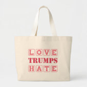 VERLIES TRUMPS HATE GROTE TOTE BAG (Voorkant)