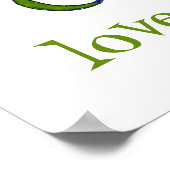 VERLIES UW MOEDER ZORGEN Bomen met aardse hartkuns Poster (Hoek)