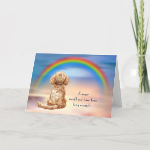 Verlies van Abrikozenpoedel Rainbow Sympathie Card Feestdagen Kaart