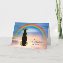 Verlies van Airedale Terrier Dog Rainbow Sympathie Feestdagen Kaart