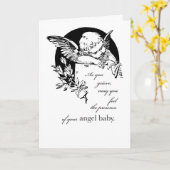 Verlies van baby, engel kaart (Gele Bloem)