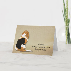 Verlies van Basset Hound Condoleance Sympathy Card Feestdagen Kaart