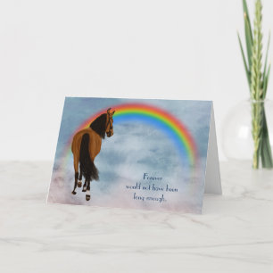 Verlies van Bay Horse Condoleance Sympathy Card Feestdagen Kaart