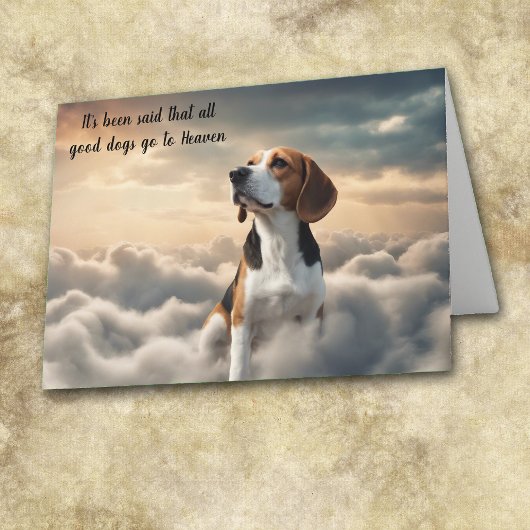 Verlies van Beagle Dog Heaven Sympathie Kaart