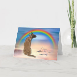 Verlies van Belgische Malinois Dog Rainbow Sympath Feestdagen Kaart