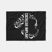 Verlies van bewustzijn Liefde Cochleair Implantaat Fleece Deken (Voorkant (Horizontaal))