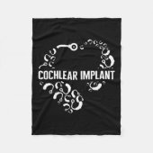 Verlies van bewustzijn Liefde Cochleair Implantaat Fleece Deken (Voorkant)