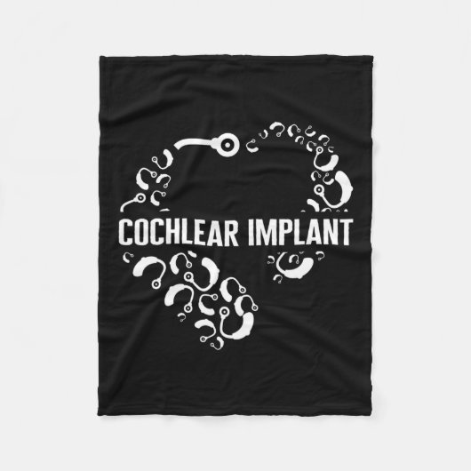 Verlies van bewustzijn Liefde Cochleair Implantaat Fleece Deken (Voorkant)