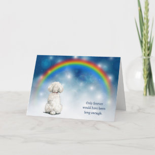 Verlies van Bichon Frise-hond Nachtlichten Condole Feestdagen Kaart