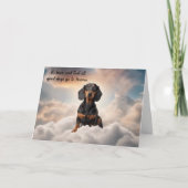 Verlies van Black Tan Dachshund Dog Heaven Sympath Feestdagen Kaart (Voorkant)