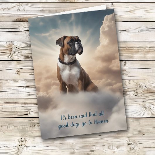 Verlies van Boxer Dog Heaven Sympathie Kaart