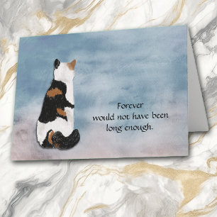 Verlies van Calico Cat Sympathy Condolence Kaart