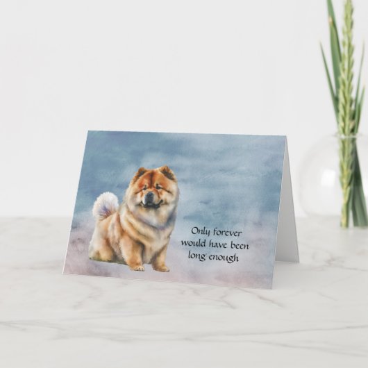 Verlies van Chow Dog Sympathie Kaart (Voorkant)