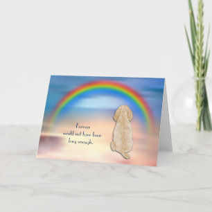 Verlies van Cockapoo Rainbow Sympathie Card Feestdagen Kaart