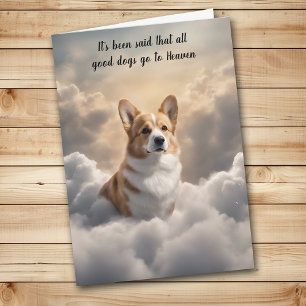Verlies van Corgi Dog Heaven Sympathie Kaart