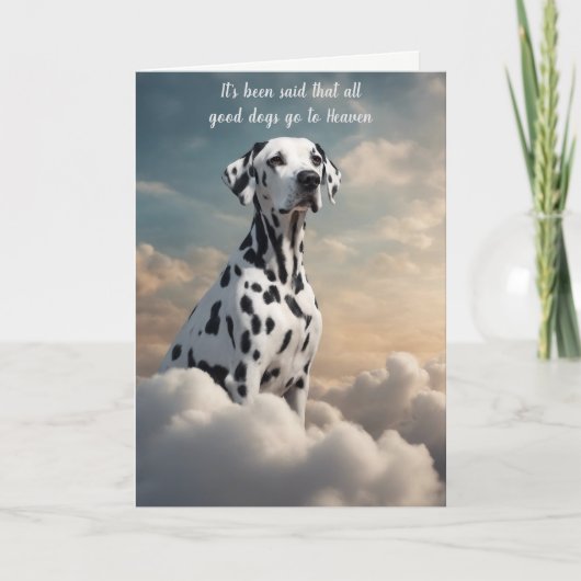 Verlies van Dalmatische Hond Hemel Sympathie Kaart (Voorkant)