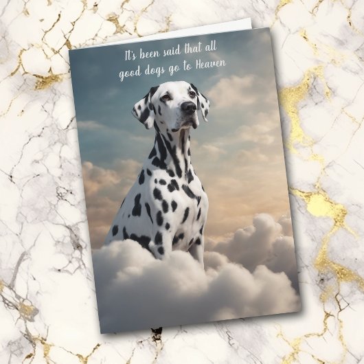 Verlies van Dalmatische Hond Hemel Sympathie Kaart