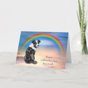 Verlies van de Australian Shepherd Rainbow Sympath Feestdagen Kaart
