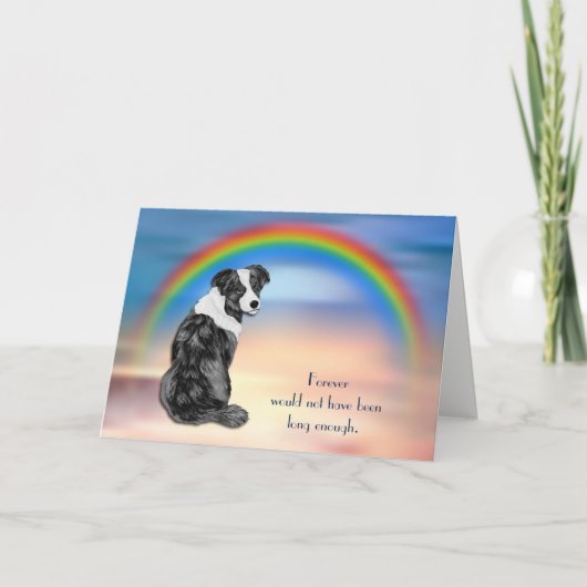 Verlies van de Australian Shepherd Rainbow Sympath Feestdagen Kaart (Voorkant)