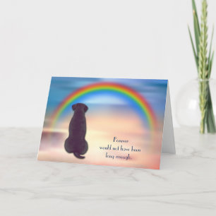 Verlies van de Black Lab Rainbow Sympathy Card Feestdagen Kaart