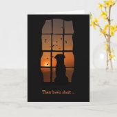 Verlies van de hond, sympathie van de hond, sympat kaart (Gele Bloem)