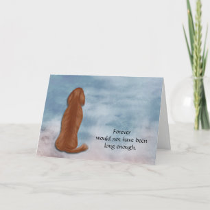 Verlies van de Irish Setter Dog Sympathy Card Feestdagen Kaart