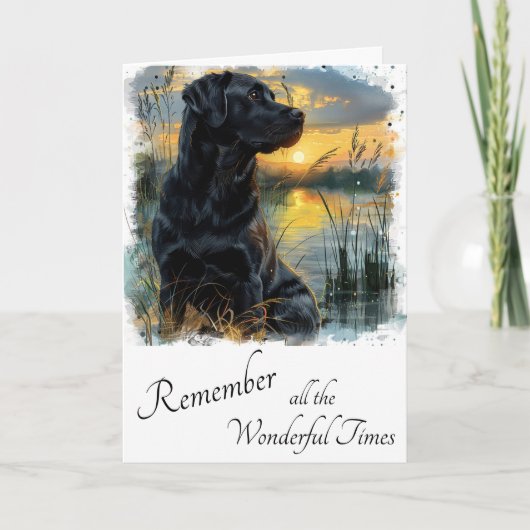 Verlies van de Labrador Retriever Condolence Kaart (Voorkant)