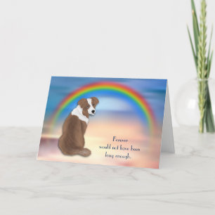 Verlies van de Red Aussie Shepherd Rainbow Sympath Feestdagen Kaart