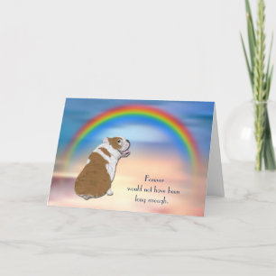 Verlies van de Red Bulldog Rainbow Sympathy Card Feestdagen Kaart