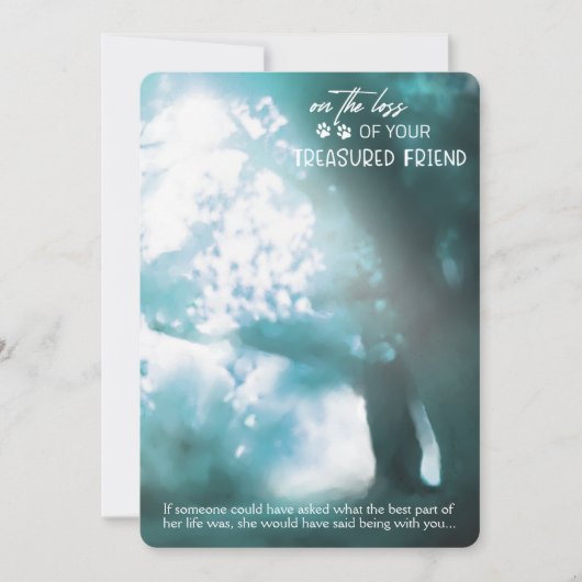 Verlies van de speciale sympathiekaart van het mer kaart (Voorkant)