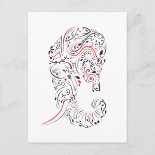 verlies van de  sympathiekaart van de olifant bij  briefkaart