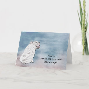 Verlies van de White Bulldog Sympathy Card Feestdagen Kaart